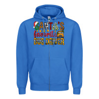 True Royal Santa's Favorite Bus Driver Zipper Hoodie - BundleAndBundleShop