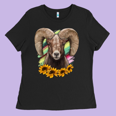 Colorodo Bighorn Sheep Ladies Tee Designed By Jasminsmagicworld