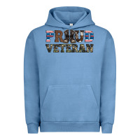 Pigment Pebble Blue armed forces day proud veteran Urban Hoodie - Artiststas