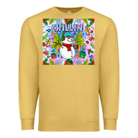 Antique Gold Chillin Snow Premium Sweatshirt - CowhideDigitalArt