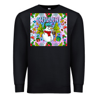 Black Chillin Snow Premium Sweatshirt - CowhideDigitalArt