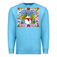 Ocean Blue Chillin Snow Premium Sweatshirt - CowhideDigitalArt
