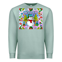 Seafoam Chillin Snow Premium Sweatshirt - CowhideDigitalArt