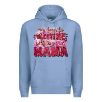 Colony Blue My favorite calls me mama Mother's Day Premium Hoodie - FaDigitalArtStudio