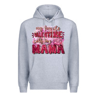 Heather Grey My favorite calls me mama Mother's Day Premium Hoodie - FaDigitalArtStudio