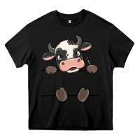 Black custom cow Heavy Core Tee - MaliasSmallBusiness