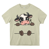 Mossy custom cow Heavy Core Tee - MaliasSmallBusiness