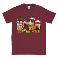 Burgundy Christmas coffee cups with Saint Bernard Classic Tee - RanaPortraitStore
