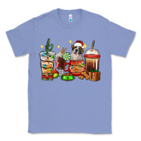 Colony Blue Christmas coffee cups with Saint Bernard Classic Tee - RanaPortraitStore