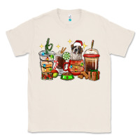 Natural Christmas coffee cups with Saint Bernard Classic Tee - RanaPortraitStore