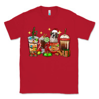 Red Christmas coffee cups with Saint Bernard Classic Tee - RanaPortraitStore