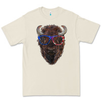 Bone bison with american flag glasses Premium Tee - RanaPortraitStore
