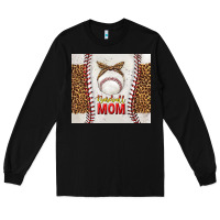 Black baseball mom with leopard tumbler tbs Long Sleeve Tee - TumblerDesignByShophia