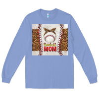 Colony Blue baseball mom with leopard tumbler tbs Long Sleeve Tee - TumblerDesignByShophia