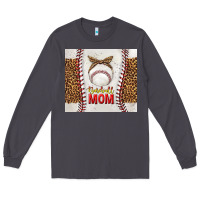 Smoke baseball mom with leopard tumbler tbs Long Sleeve Tee - TumblerDesignByShophia