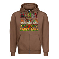 Chestnut merry christmas with cupcake bbs Zipper Hoodie - BundleAndBundleShop