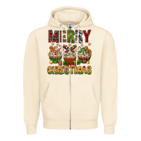 Sandshell merry christmas with cupcake bbs Zipper Hoodie - BundleAndBundleShop