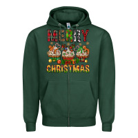 Sports Green merry christmas with cupcake bbs Zipper Hoodie - BundleAndBundleShop