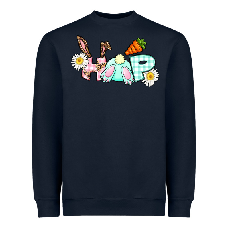 Hop Bunny Easter Day Heavyweight Sweatshirt by CowGirlArtShop | Teevron