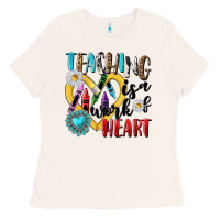Bone teaching is a work of heart Ladies Tee - NancyCooperArtShop