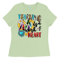 Matcha teaching is a work of heart Ladies Tee - NancyCooperArtShop