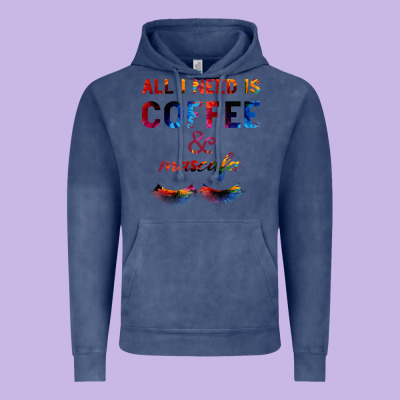 All I Need Is Coffee And Mascara Vintage Hoodie Designed By Bettercallsaul