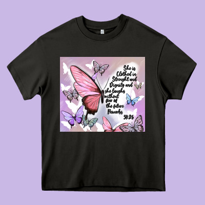 Bible Verse Heavy Core Tee Designed By Maliassmallbusiness
