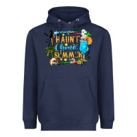 Navy name spooky summer vibes Heavyweight Hoodie - CowhideDigitalArt