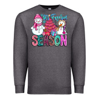 Charcoal Heather It's Freezin Season Premium Sweatshirt - CowhideDigitalArt