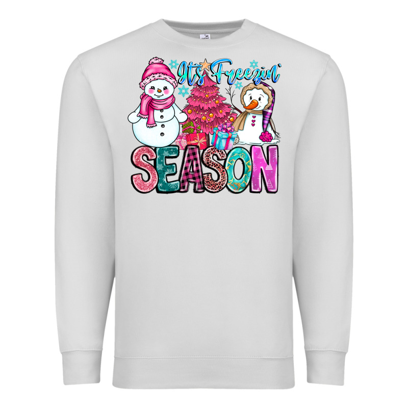 It's Freezin Season Premium Sweatshirt by CowhideDigitalArt | Teevron
