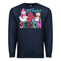 Navy It's Freezin Season Premium Sweatshirt - CowhideDigitalArt