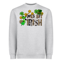 Heather Grey Wee bit o' Irish St. Patrick's Heavyweight Sweatshirt - CowGirlArtShop