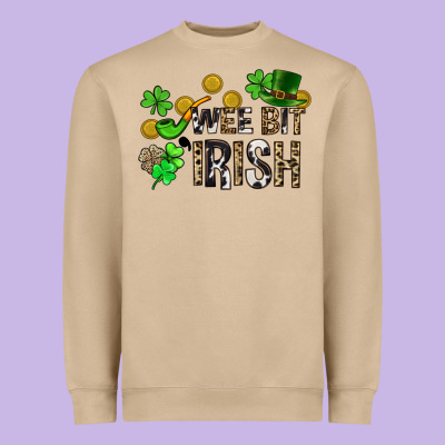 Wee Bit O' Irish St. Patrick's Heavyweight Sweatshirt Designed By Cowgirlartshop