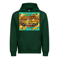 Forest Green western bee gnomes truck honeycomb  leopard turquoise wooden serape Urban Hoodie - Artiststas