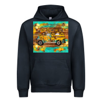Navy western bee gnomes truck honeycomb  leopard turquoise wooden serape Urban Hoodie - Artiststas