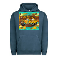 Pigment Midnight Navy western bee gnomes truck honeycomb  leopard turquoise wooden serape Urban Hoodie - Artiststas