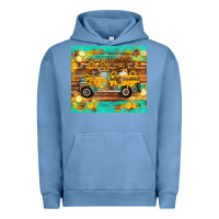 Pigment Pebble Blue western bee gnomes truck honeycomb  leopard turquoise wooden serape Urban Hoodie - Artiststas
