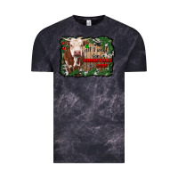 Cloud Black all i want for christmas is a cow cowhide Vintage Tee - RanaPortraitStore