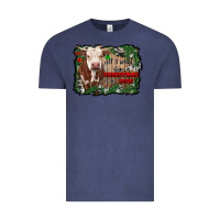 Vintage Denim all i want for christmas is a cow cowhide Vintage Tee - RanaPortraitStore