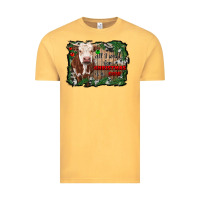 Vintage Mustard all i want for christmas is a cow cowhide Vintage Tee - RanaPortraitStore
