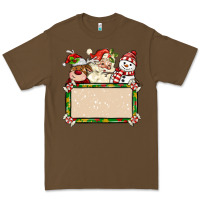 Cacao santa reindeer snowman preview and costom name Premium Tee - MaliasSmallBusiness