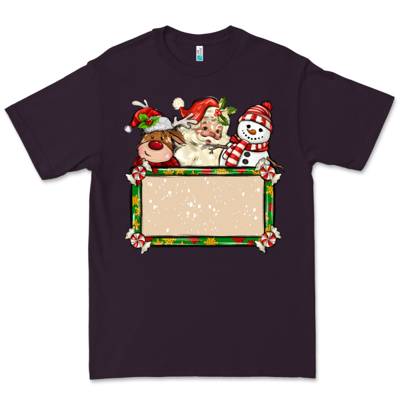 Santa Reindeer Snowman Preview And Costom Name Premium Tee by MaliasSmallBusiness | Teevron