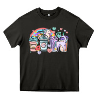Asphalt unicorn coffee cups Heavy Core Tee - NancyCooperArtShop