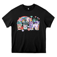 Black unicorn coffee cups Heavy Core Tee - NancyCooperArtShop