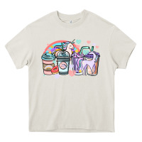 Cream unicorn coffee cups Heavy Core Tee - NancyCooperArtShop