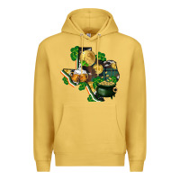 Antique Gold texas map st patricks day Premium Hoodie - FaDigitalArtStudio