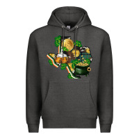 Charcoal Heather texas map st patricks day Premium Hoodie - FaDigitalArtStudio