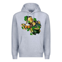 Heather Grey texas map st patricks day Premium Hoodie - FaDigitalArtStudio