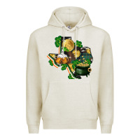 Oatmeal Heather texas map st patricks day Premium Hoodie - FaDigitalArtStudio