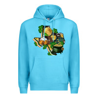 Ocean Blue texas map st patricks day Premium Hoodie - FaDigitalArtStudio